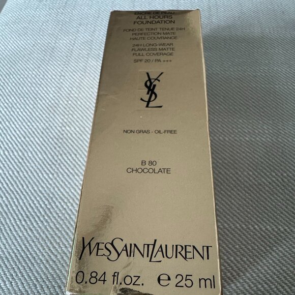 🤎 YSL Encre De Peau All Hours Foundation B80 Chocolate - New in Box 🤎 - Picture 3 of 13